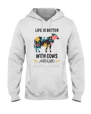 Life is Better With Cows Around Shirt Hooded Sweatshirt thumbnail
