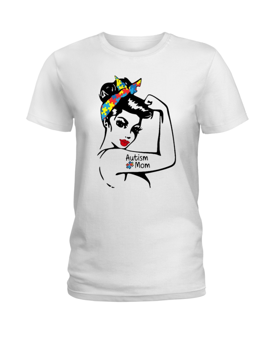 Autism Mom Strong T-Shirt Ladies T-Shirt