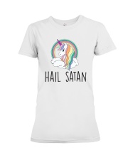 Hail Satan Cute Funny Unicorn Shirt Premium Fit Ladies Tee thumbnail