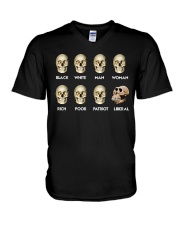 Black White Man Woman Rich T-Shirt V-Neck T-Shirt thumbnail