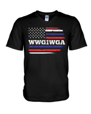 WWG1WGA Qnon Political T-Shirt V-Neck T-Shirt thumbnail