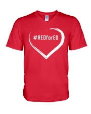 Hashtag RedForEd Shirt V-Neck T-Shirt thumbnail