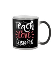 Teach Love Inspire Teacher Teaching T-Shirt Color Changing Mug thumbnail