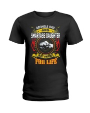 Asshole Dad And Smartass Daughter Shirt Ladies T-Shirt front