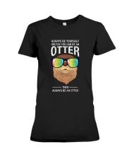 Otter With Rainbow Sunglasses T-Shirt Premium Fit Ladies Tee thumbnail