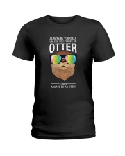 Otter With Rainbow Sunglasses T-Shirt Ladies T-Shirt thumbnail