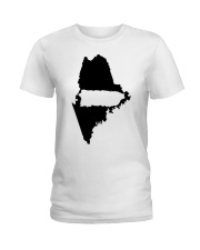MAP PUERTO RICO IN MAINE Ladies T-Shirt tile
