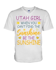 Utah Girl- Be The Sunshine V-Neck T-Shirt tile