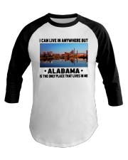 Alabama Only Place Lives In Me Baseball Tee tile