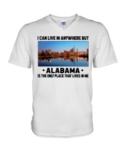 Alabama Only Place Lives In Me V-Neck T-Shirt tile