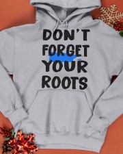 Puerto Rico Map Don't Forget Your Roots Hooded Sweatshirt apparel-hooded-sweatshirt-lifestyle-front-65