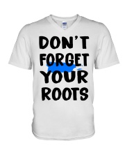 Puerto Rico Map Don't Forget Your Roots V-Neck T-Shirt tile