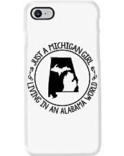 MICHIGAN GIRL LIVING IN ALABAMA Phone Case tile