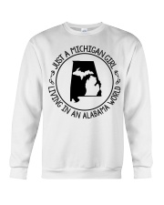 MICHIGAN GIRL LIVING IN ALABAMA Crewneck Sweatshirt tile