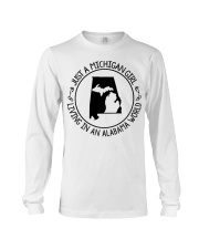 MICHIGAN GIRL LIVING IN ALABAMA Long Sleeve Tee tile