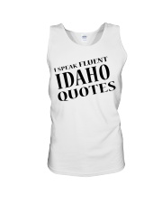 I Speak Fluent Idaho Quotes Unisex Tank tile