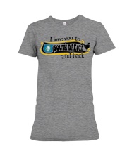 I love you to South Dakota Premium Fit Ladies Tee tile