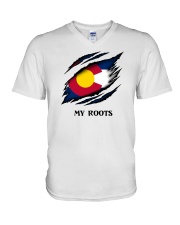 Flag Colorado My Roots V-Neck T-Shirt tile
