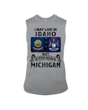 Began In Michigan - May Live In Idaho Sleeveless Tee tile