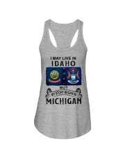 Began In Michigan - May Live In Idaho Ladies Flowy Tank tile