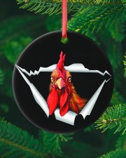 Chicken Circle ornament - single (porcelain) custom-circle-ornament-single-porcelain-lifestyle-10