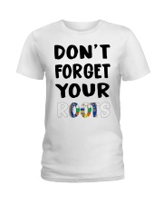Amarillo Flag Don't Forget Your Roots Ladies T-Shirt tile