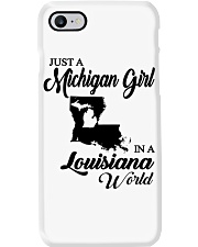 MICHIGAN GIRL IN LOUISIANA Phone Case tile