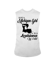 MICHIGAN GIRL IN LOUISIANA Sleeveless Tee tile