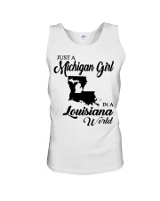 MICHIGAN GIRL IN LOUISIANA Unisex Tank tile