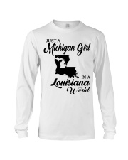 MICHIGAN GIRL IN LOUISIANA Long Sleeve Tee tile