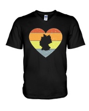 Germany - Heart Vintage V-Neck T-Shirt tile