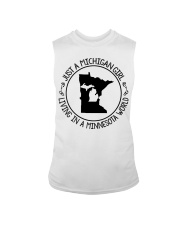 MICHIGAN GIRL LIVING IN MINNESOTA Sleeveless Tee tile