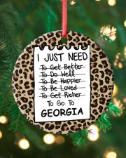 I Just Need To Go To Georgia Circle ornament - single (porcelain) custom-circle-ornament-single-porcelain-lifestyle-11