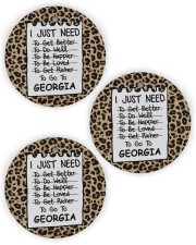 I Just Need To Go To Georgia Circle Ornament (Wood tile