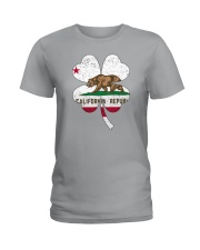 Flag California Four Leaf Clover Ladies T-Shirt tile