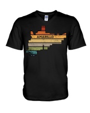 Retro Amarillo V-Neck T-Shirt tile