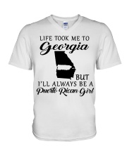 LIFE TOOK ME TO GEORGIA BE A PUERTO RICAN GIRL V-Neck T-Shirt tile