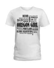 Oregon girl cities Ladies T-Shirt tile