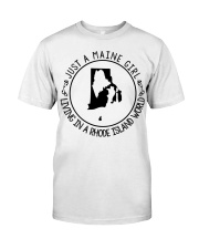 MAINE GIRL LIVING IN RHODE ISLAND Classic T-Shirt tile