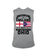 LIVE IN ENGLAND BUT BEGAN IN OHIO Sleeveless Tee tile