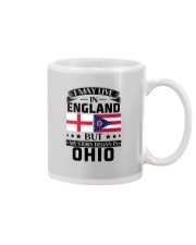 LIVE IN ENGLAND BUT BEGAN IN OHIO Mug tile