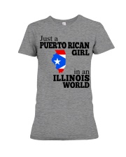PUERTO RICAN GIRL IN ILLINOIS Premium Fit Ladies Tee tile
