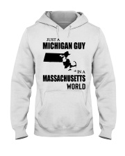 MICHIGAN GUY IN MASSACHUSETTS Hooded Sweatshirt tile