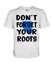 Nevada Map Don't Forget Your Roots V-Neck T-Shirt tile