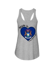Heart Made In Michigan A Long Time Ago Ladies Flowy Tank tile