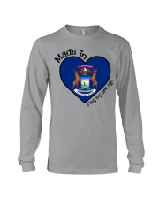 Heart Made In Michigan A Long Time Ago Long Sleeve Tee tile