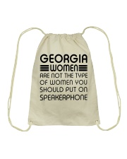 Should put on speakerphone not Georgia women Drawstring Bag tile