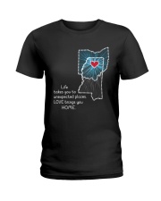 OHIO MISSISSIPPI LOVE BRINGS YOU HOME Ladies T-Shirt tile