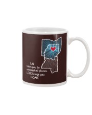 OHIO MISSISSIPPI LOVE BRINGS YOU HOME Mug tile