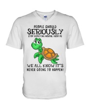 Turtle People Should Seriously V-Neck T-Shirt tile